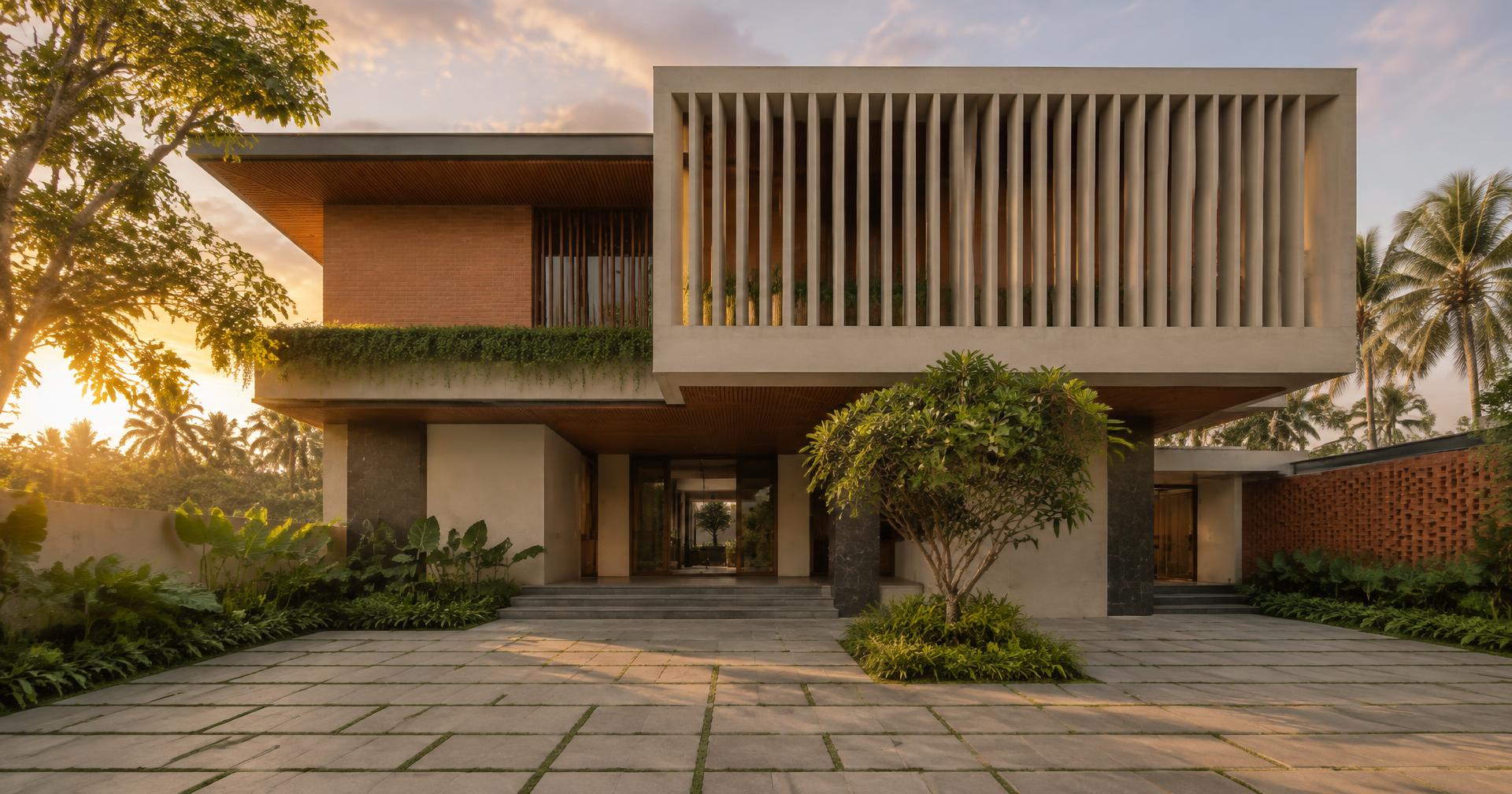 Representative contemporary South Indian residence