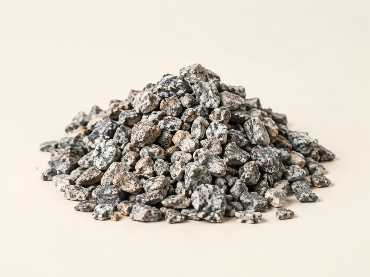 Representative pile of small granite chips