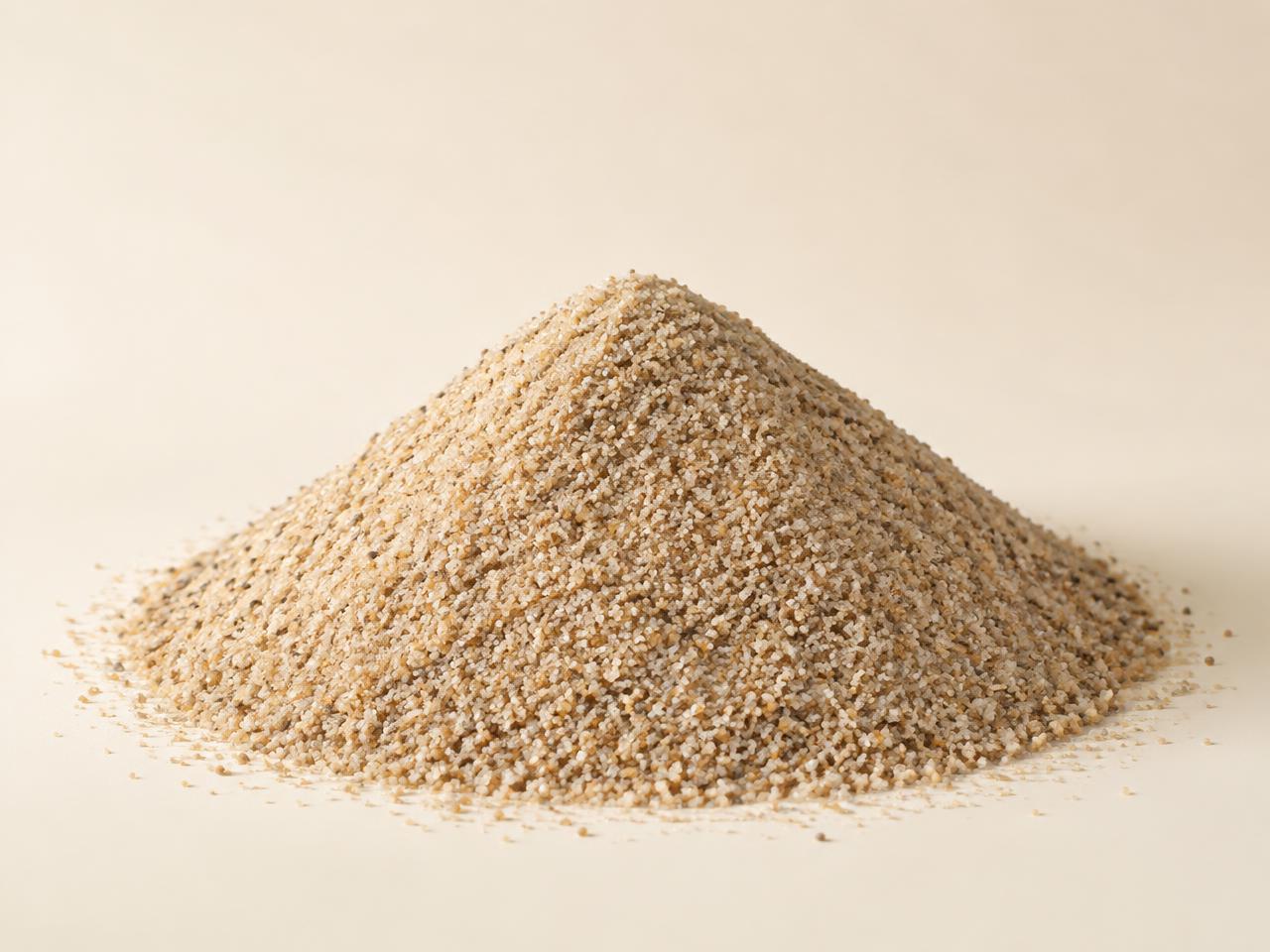 Representative pile of natural river sand